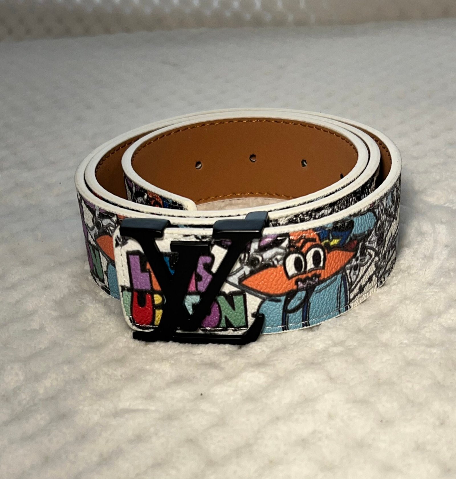 Mens LV Initials Belt 105cm