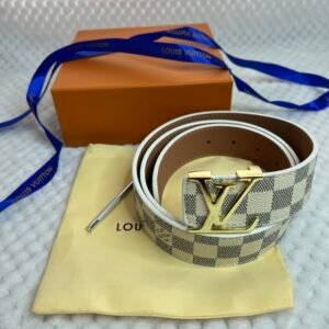Men’s White LV Belt